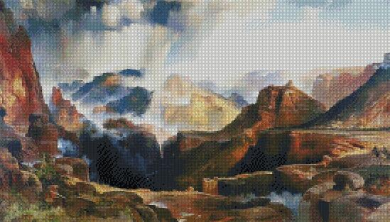 The Chasm Of The Colorado | Thomas Moran | JadedGemShop X SingleAndPlacing