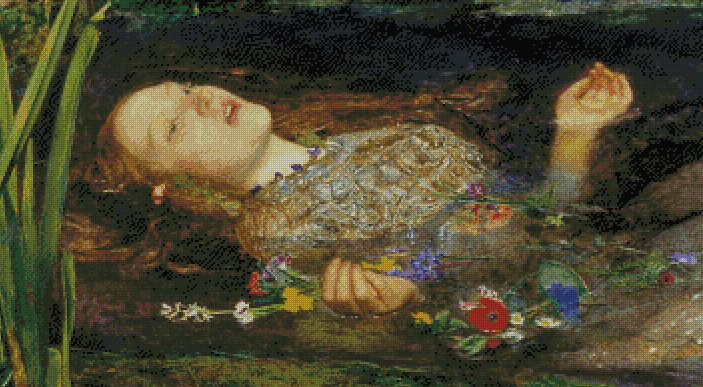"Ophelia" Artist: John Everett Millais | JadedGemShop Diamond Painting Kit