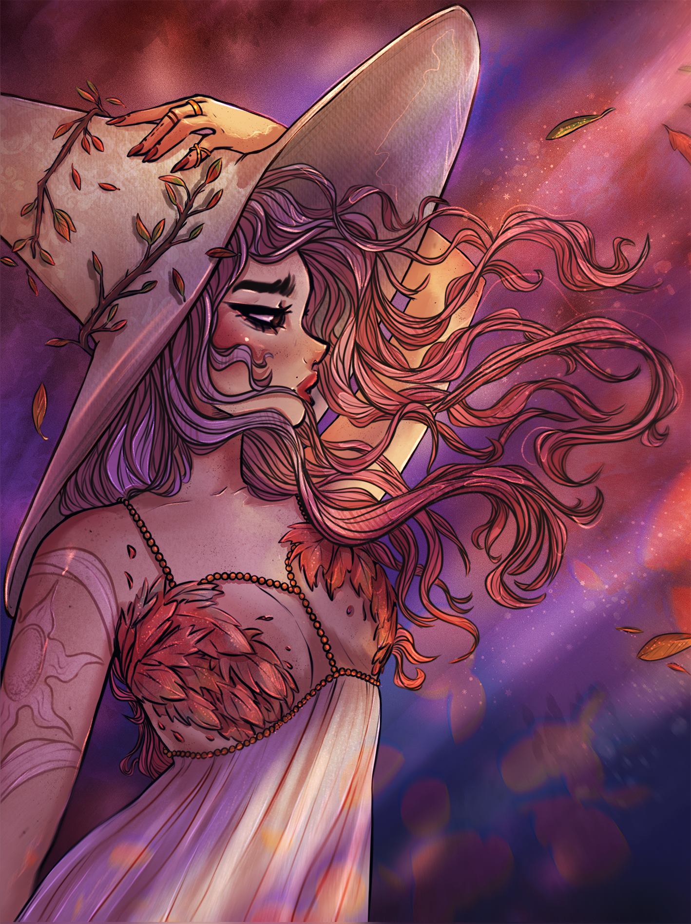 Autumn Court Witch | Pixel Charted | Ready to Ship