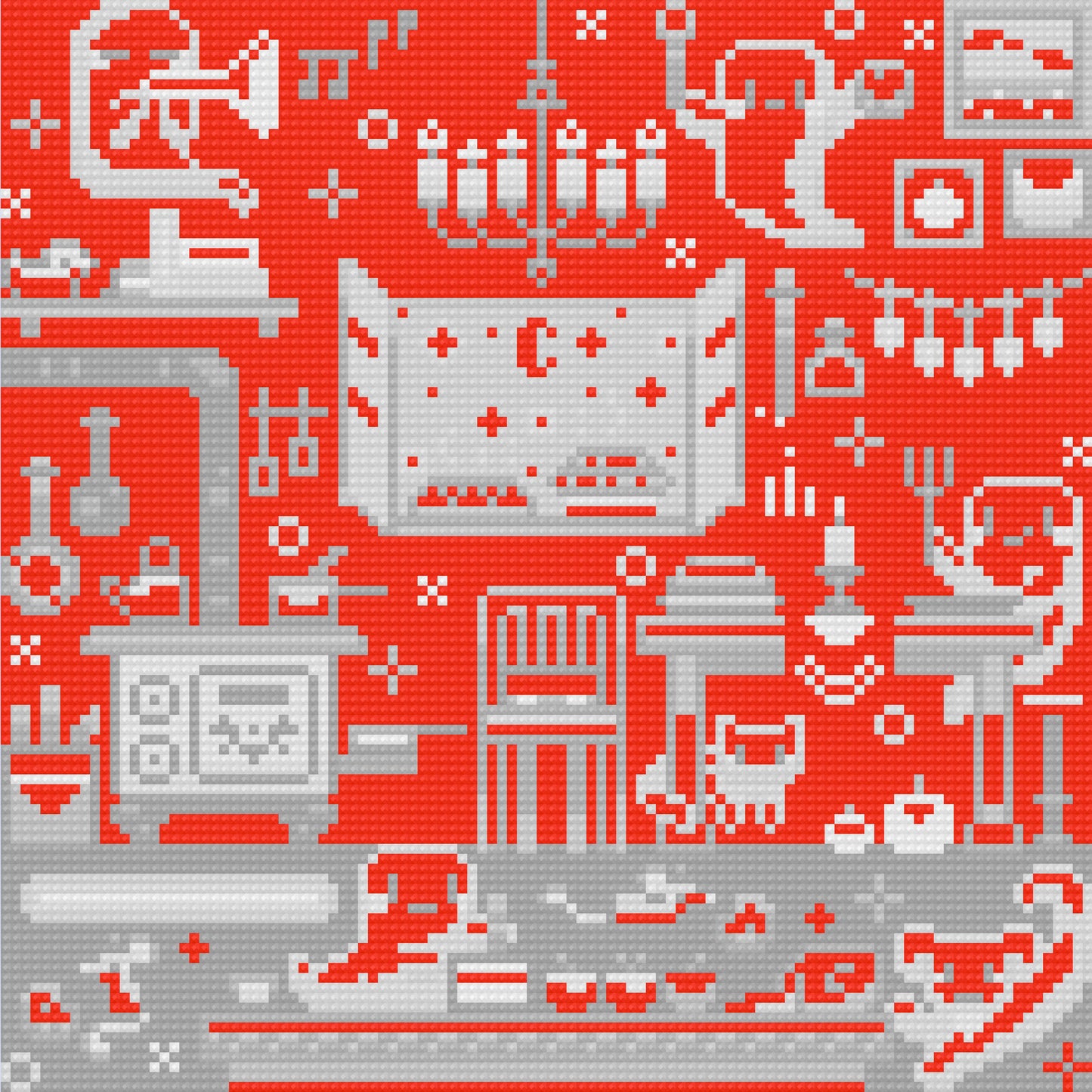 Ghost Party | Pixel Charted | Ready To Ship