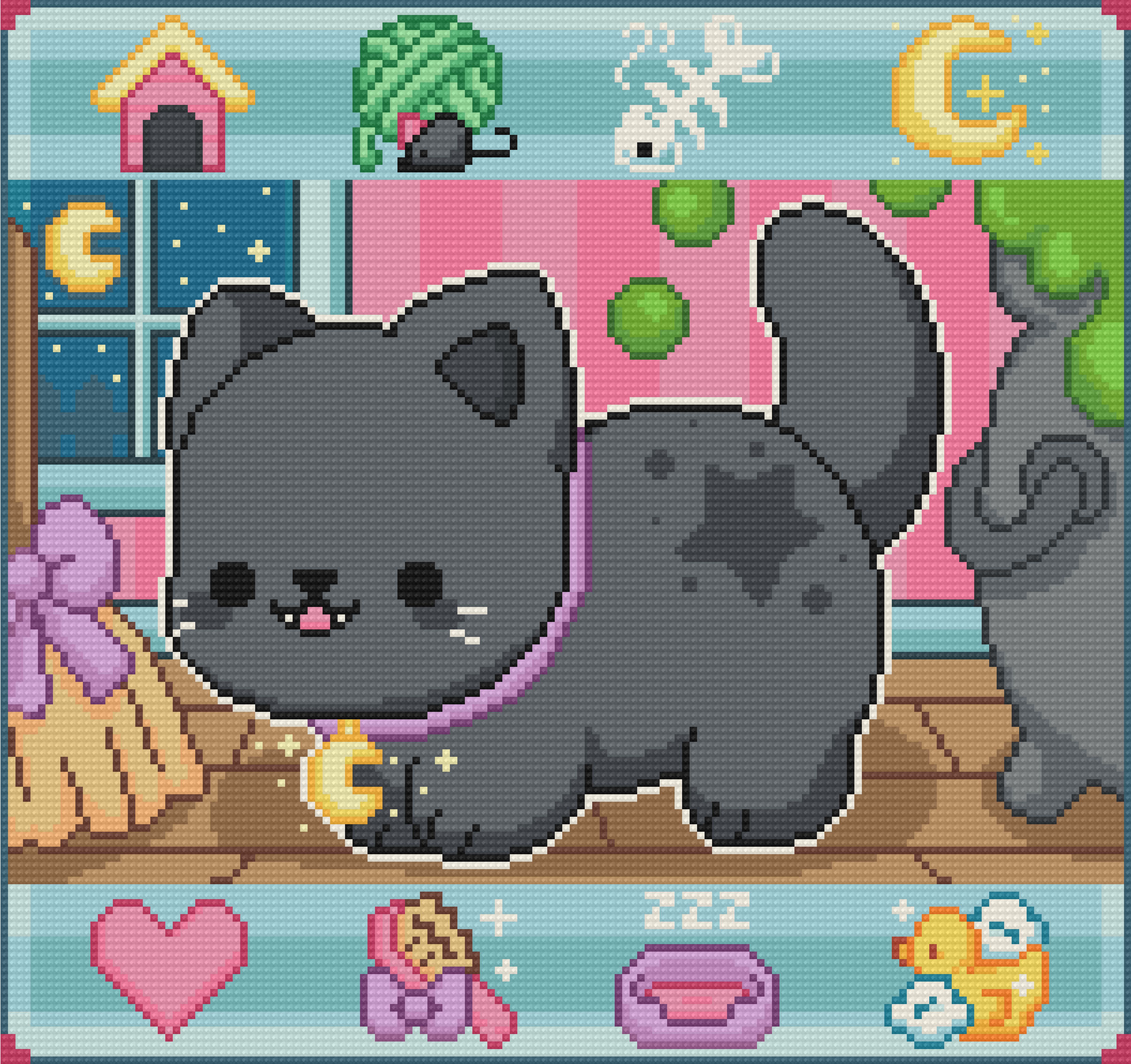 Mini Magic Cat Pocket Nugget | Pixel Charted – Jaded Gem Shop