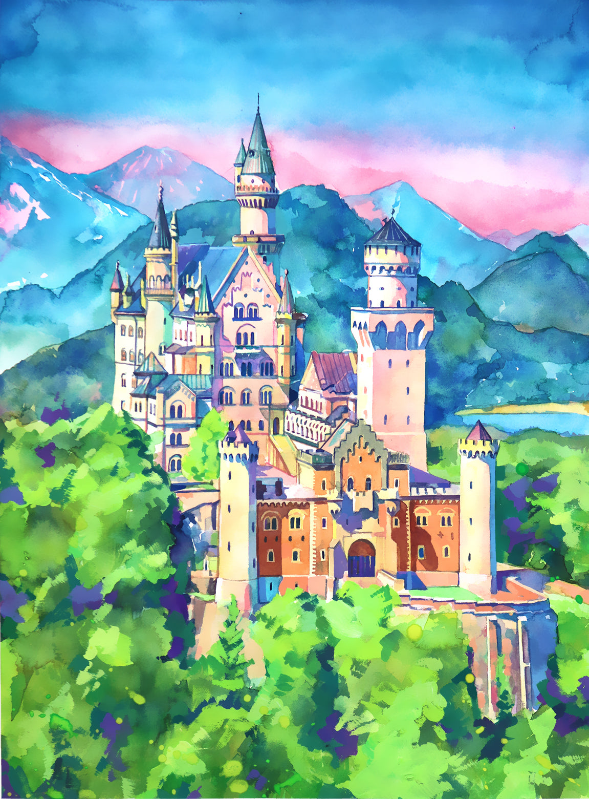 ダイヤモンドアートクラブ Castle Neuschwanstein Neuschwanstein Castle – Jaded Gem Shop