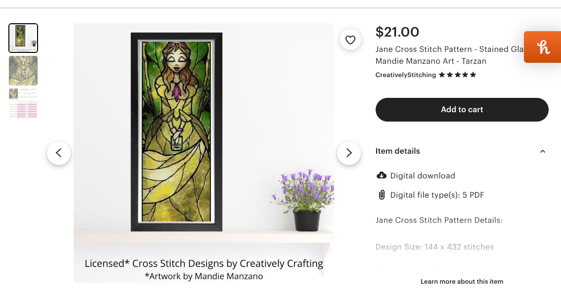 Jane | full set of drills, stickers, and blank canvas for Creatively Stitching