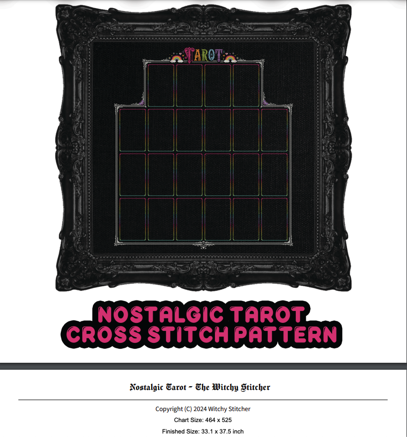 "Stitch Along Canvas by The Witchy Stitcher" set of Drills and Canvas