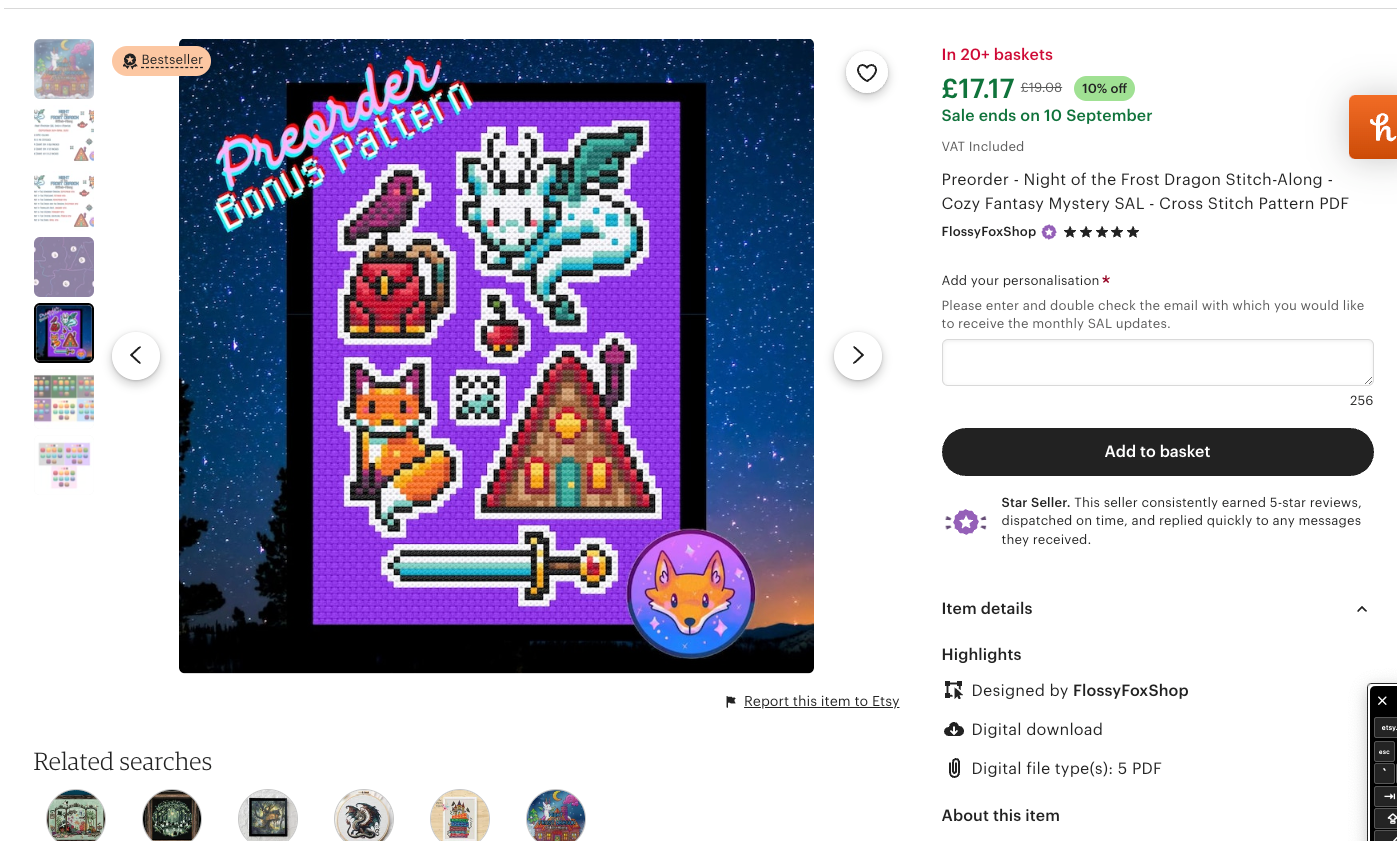 "Night of the Frost Dragon" Landscape Canvas