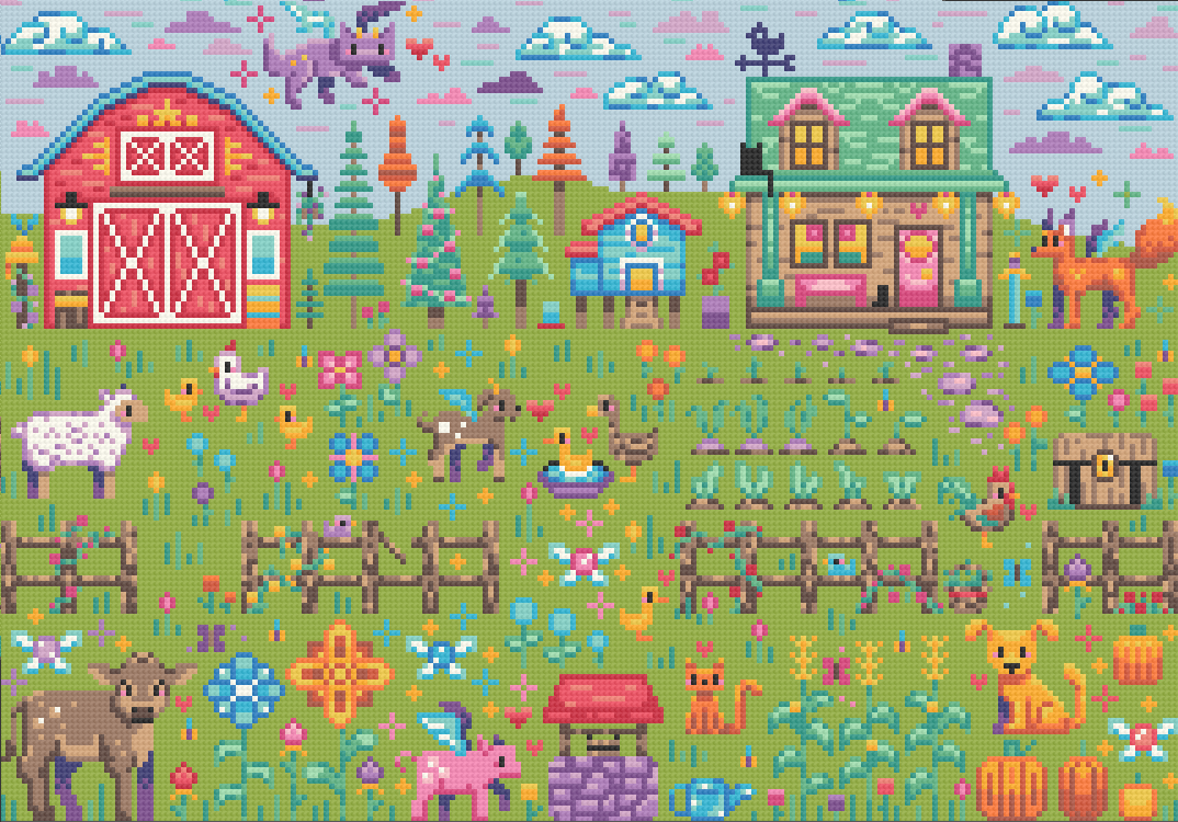 Farming Magic | Pixel Charted | Ready To Ship