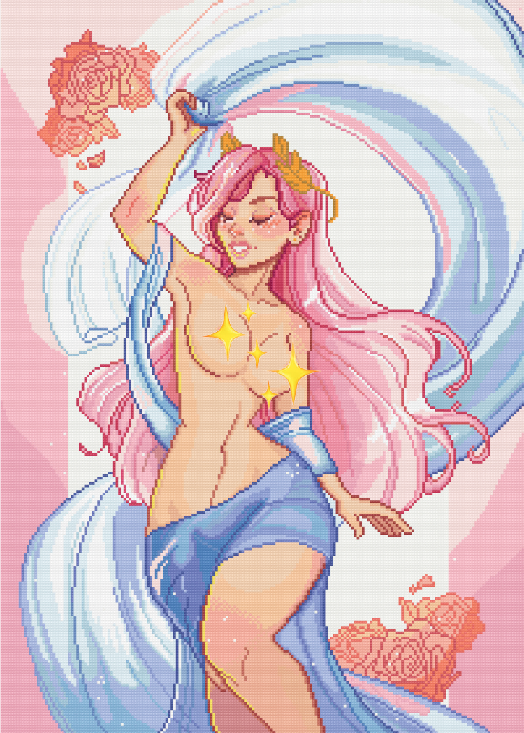 Aphrodite Pixel Charted Nsfw Ready To Ship Jaded Gem Shop
