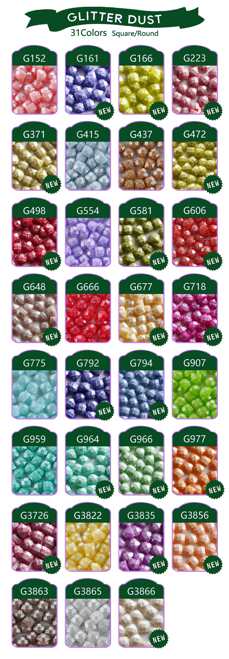 Glimmer Drills 5G sets DMC RESIN Diamond Painting Drills | Ready to Ship