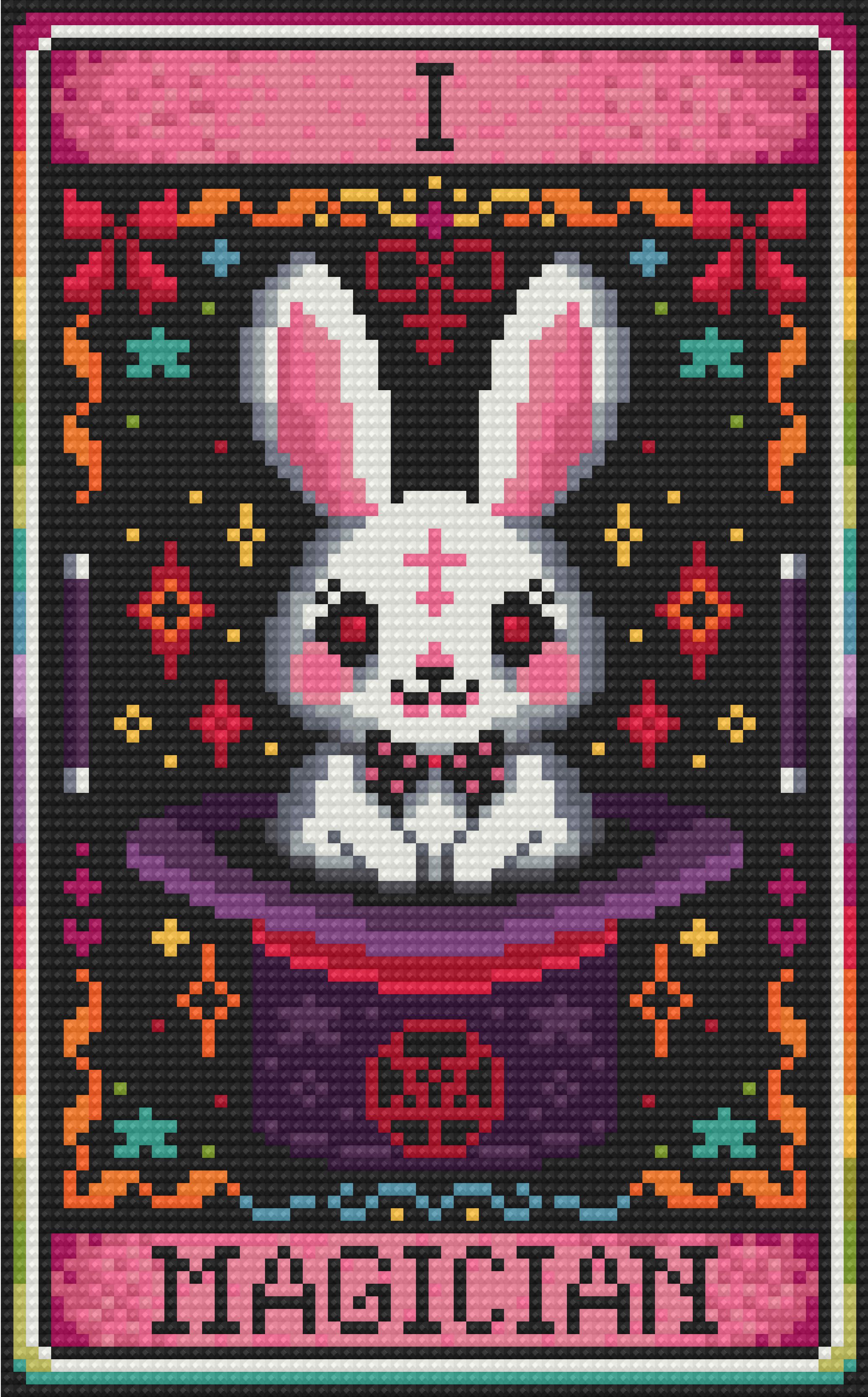 The Magician I | Pixel Charted – Jaded Gem Shop