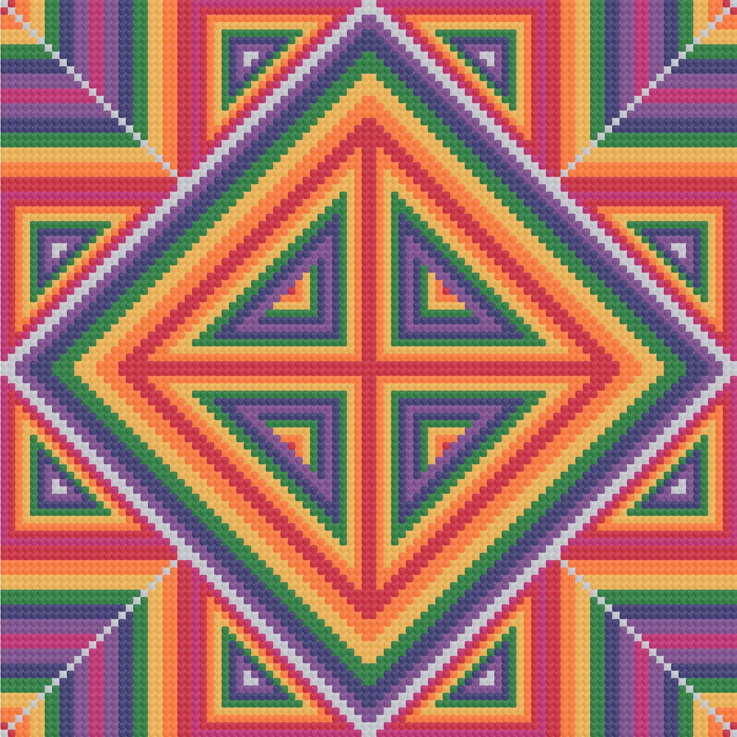 Metallic Geometry | 100% Special Drill | Pixel Charted