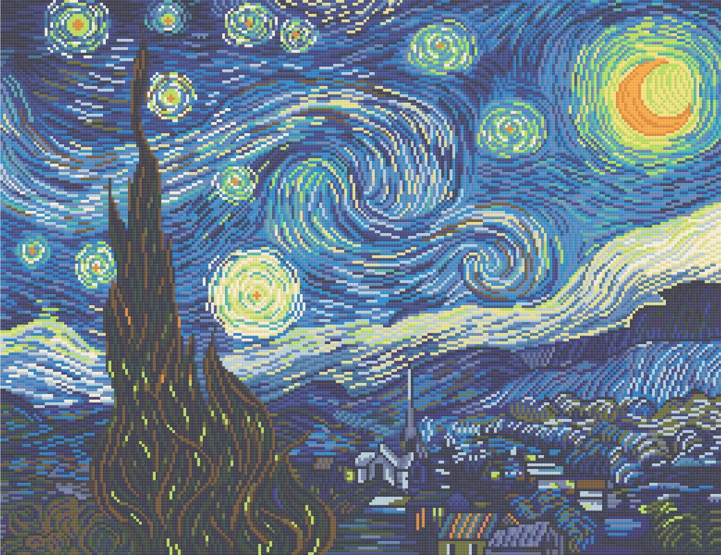 Starry Night | Pixel Charted | Ready to Ship