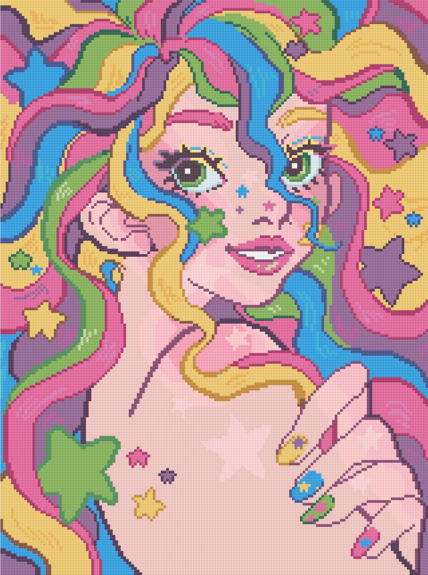 Kaleidoscopic Cutie | Pixel Charted | Ready To Ship