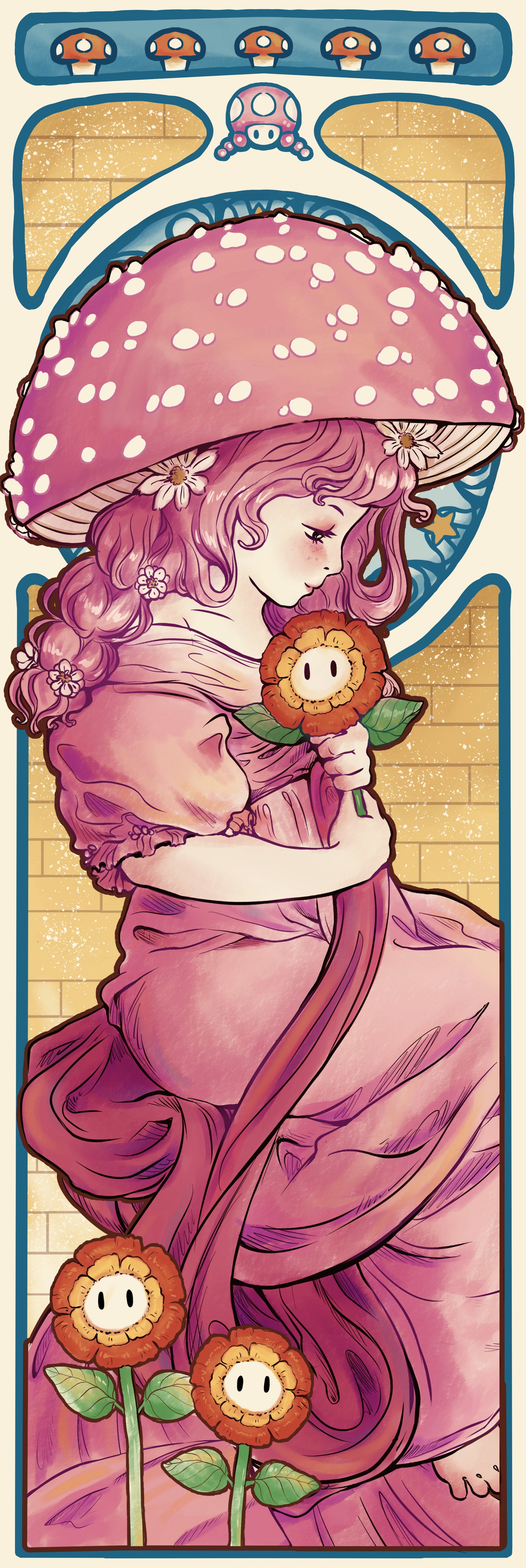 Princess Of Mushrooms | Pixel Charted | Ready to Ship