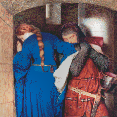 The Meeting On The Turret Stairs | Frederic William Burton