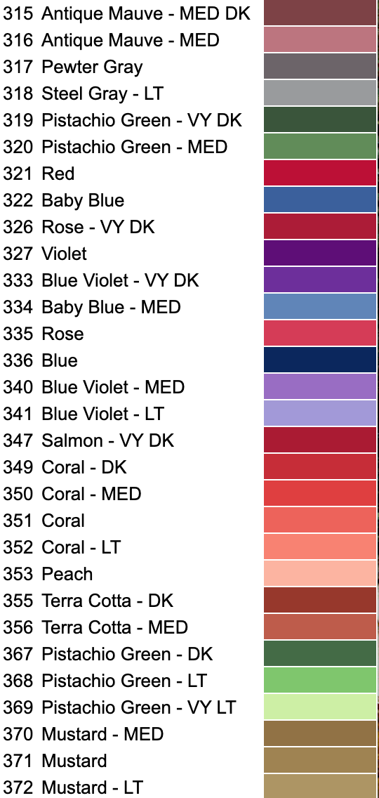 300-372 DMC RESIN Diamond Painting Drills in Square