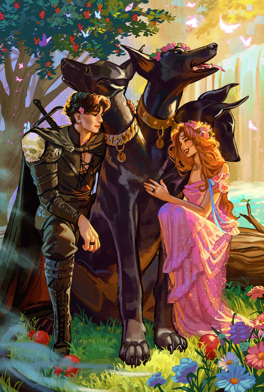 Cuddly Cerberus with Persephone and Hades