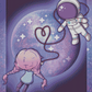 "Lyra And The Astronaut" Artist: Mia_ow | JadedGemShop Diamond Painting Kit