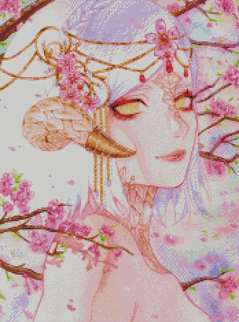 "Spirit Of Cherry" Artist: Shuika_ | JadedGemShop Diamond Painting Kit