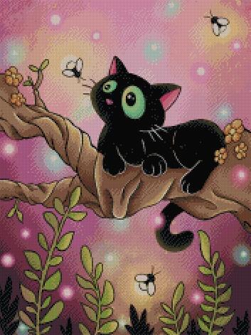 Black Cat With Fireflies – Jaded Gem Shop