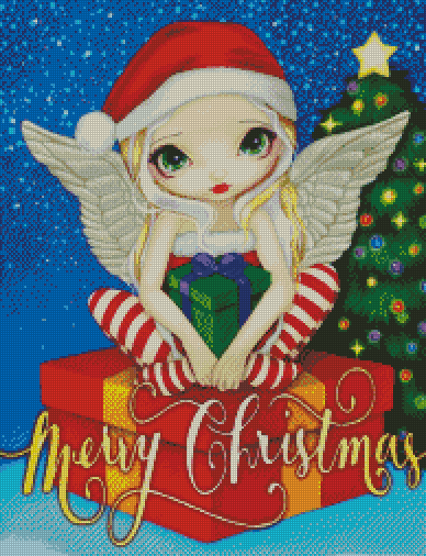 "Merry Christmas" Artist: Jasmine Becket-Griffith | JadedGemShop Diamond Painting Kit