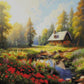 "Meadow Cottage" Artist: Opal Villa | JadedGemShop Diamond Painting Kit