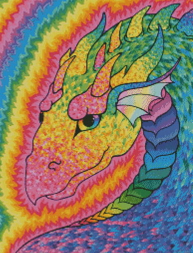 "Spirit Dragon" Artist: Rachael Rosenkoetter | JadedGemShop Diamond Painting Kit