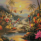 "Hidden In Tropics" Artist: Opal Villa | JadedGemShop Diamond Painting Kit