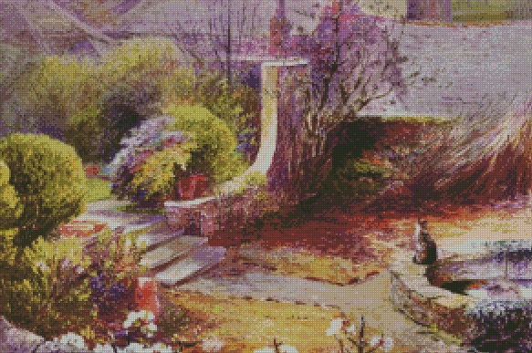 "The Garden At Tenby (1900)" Artist: Beatrix Potter | JadedGemShop Diamond Painting Kit