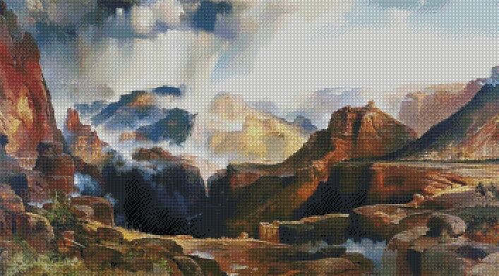 "The Chasm Of The Colorado" 1968 Artist: Thomas Moran | JadedGemShop X SingleAndPlacing Diamond Painting Kit