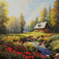 "Meadow Cottage" Artist: Opal Villa | JadedGemShop Diamond Painting Kit