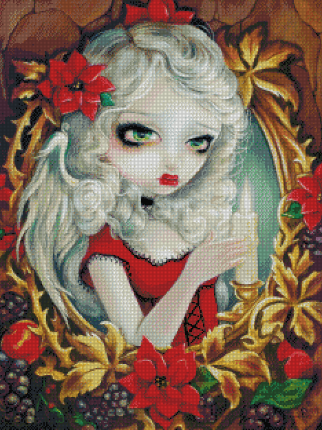 "Christmas Candle" Artist: Jasmine Beckett-Griffith | JadedGemShop Diamond Painting Kit