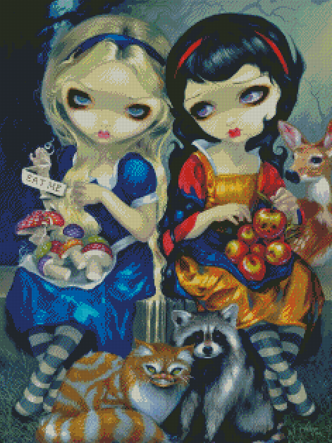 "Alice And Snow" Artist: Jasmine Becket-Griffith | JadedGemShop Diamond Painting Kit