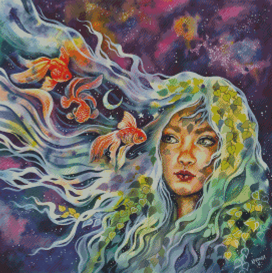 "Mermaid Soul" Artist: Kat Fedora | JadedGemShop Diamond Painting Kit