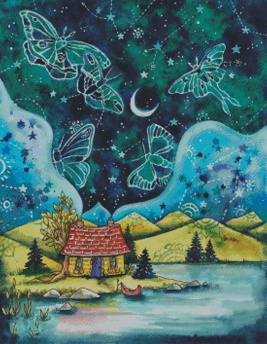 "Big Skies" Artist: Kat Fedora | JadedGemShop Diamond Painting Kit