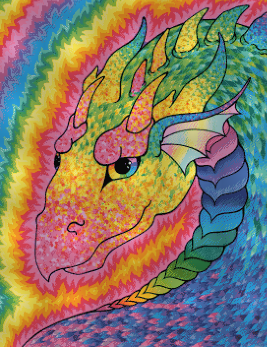 "Spirit Dragon" Artist: Rachael Rosenkoetter | JadedGemShop Diamond Painting Kit