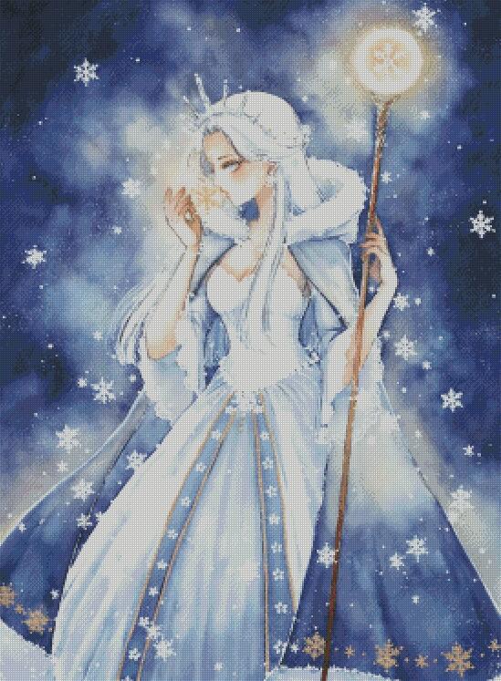 "Snow Queen" Artist: Cherriuki | JadedGemShop Diamond Painting Kit