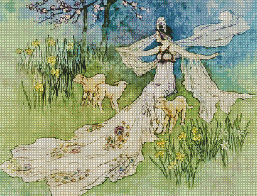 "Fairy Tale" Artist: Warwick Goble 1910 | JadedGemShop Diamond Painting Kit