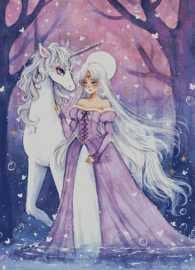 "The Last Unicorn" Artist: Cherriuki | JadedGemShop Diamond Painting Kit