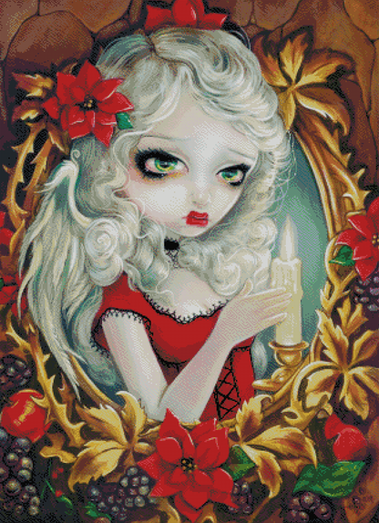 "Christmas Candle" Artist: Jasmine Beckett-Griffith | JadedGemShop Diamond Painting Kit