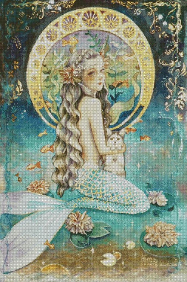 "Art Nouveau" Artist: Ste.Anne.Mermaid | JadedGemShop Diamond Painting Kit