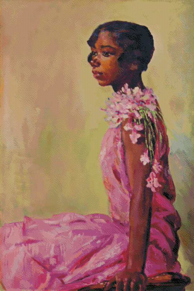 Girl in Pink Dress | Laura Wheeler Waring