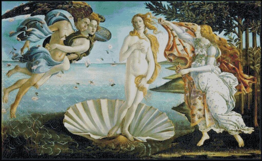 "The Birth Of Venus” Artist: Sandro Botticelli | JadedGemShop Diamond Painting Kit