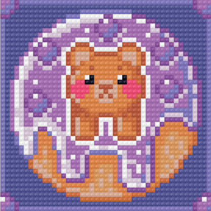 Blue Beary Doughnut | Hand Charted | Mini