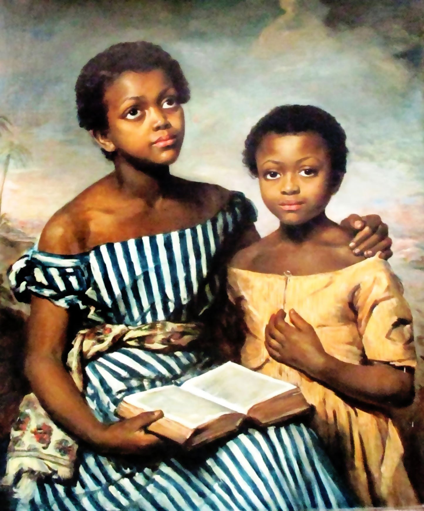 "Two Black Children" Artist: Emma Soyer | JadedGemShop Diamond Painting Kit