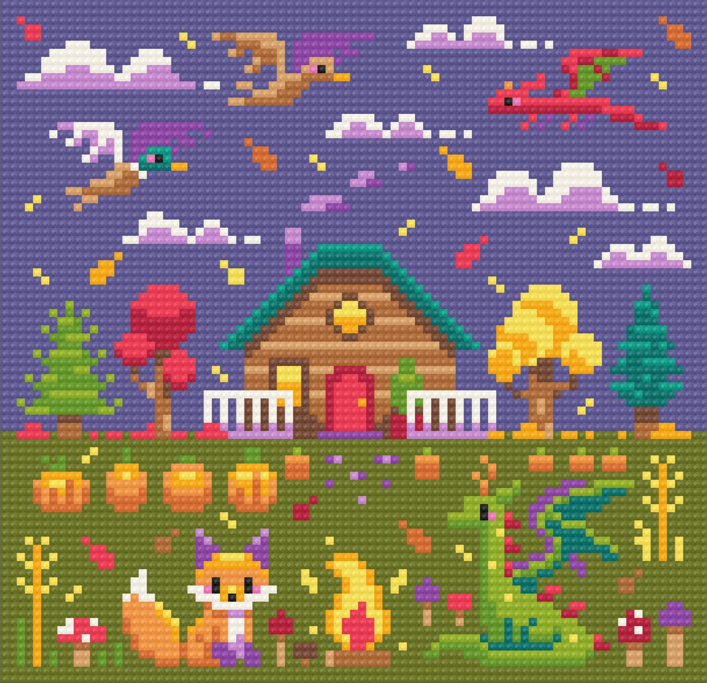 Enchanted Autumn | Pixel Charted | Ready To Ship