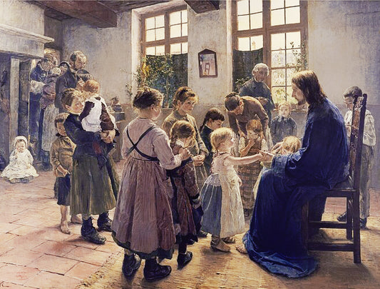 Suffer The Little Children To Come Unto Me | Fritz von Uhde