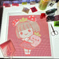 "Strawberry Friend" Artist: Cherriuki | JadedGemShop Pixel Charted Diamond Painting *ready to ship* Kit