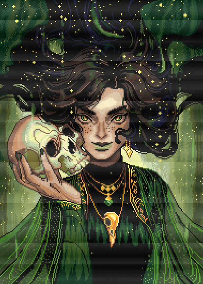 Necromancer | Pixel Charted | Ready To Ship