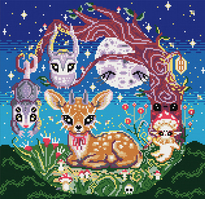 Little Deer And Forest Creatures | Pixel Charted