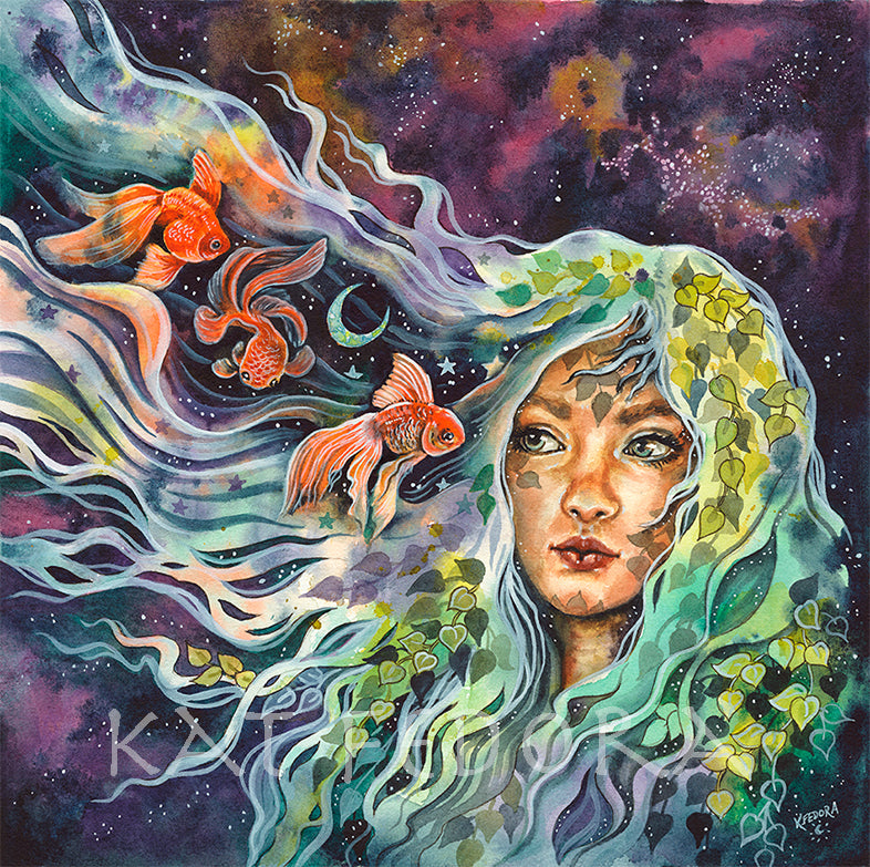 "Mermaid Soul" Artist: Kat Fedora | JadedGemShop Diamond Painting Kit